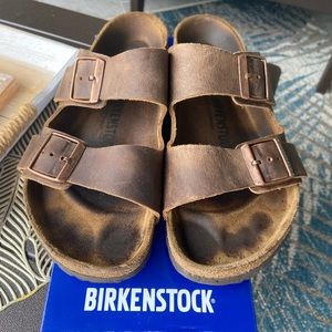 Birkenstock Arizona Birkibuc Two Strap Sandal